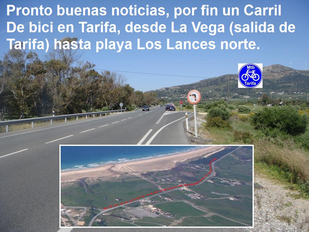 Carril de bici en Tarifa 2014.