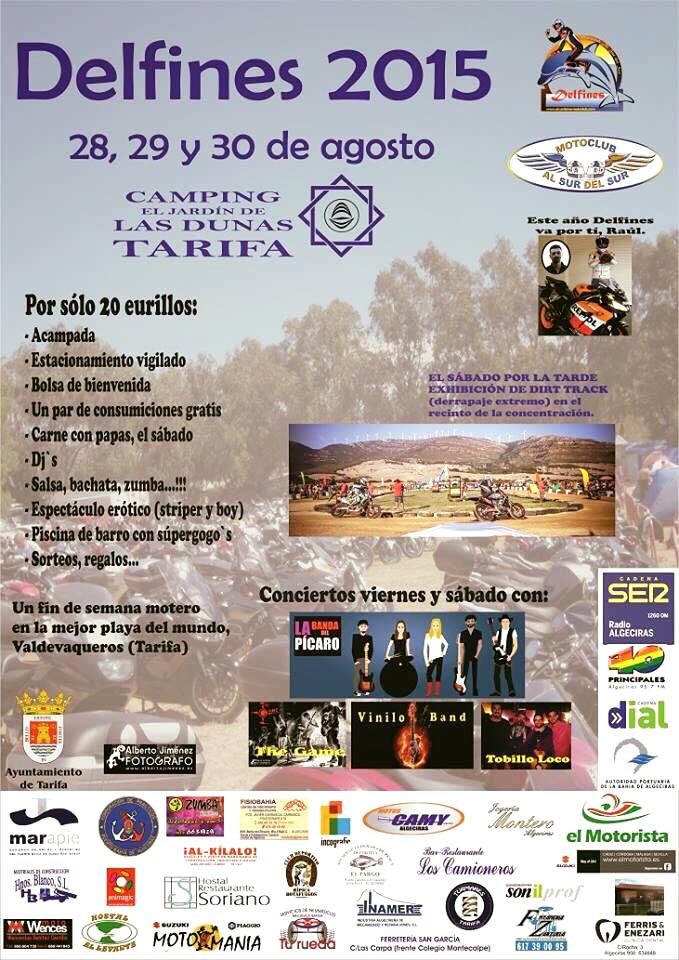 Un fin de semana motero en la mejor playa de Europa Valdevaqueros Tarifa Delfines 2015