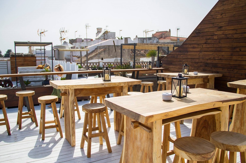 Azotea con vistas sobre Tarifa y el estrecho