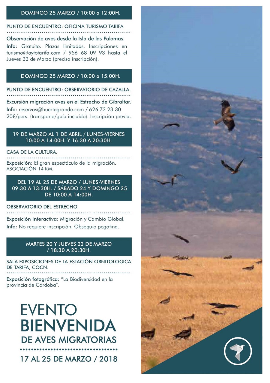 Programa Mig Bird Tarifa 2018