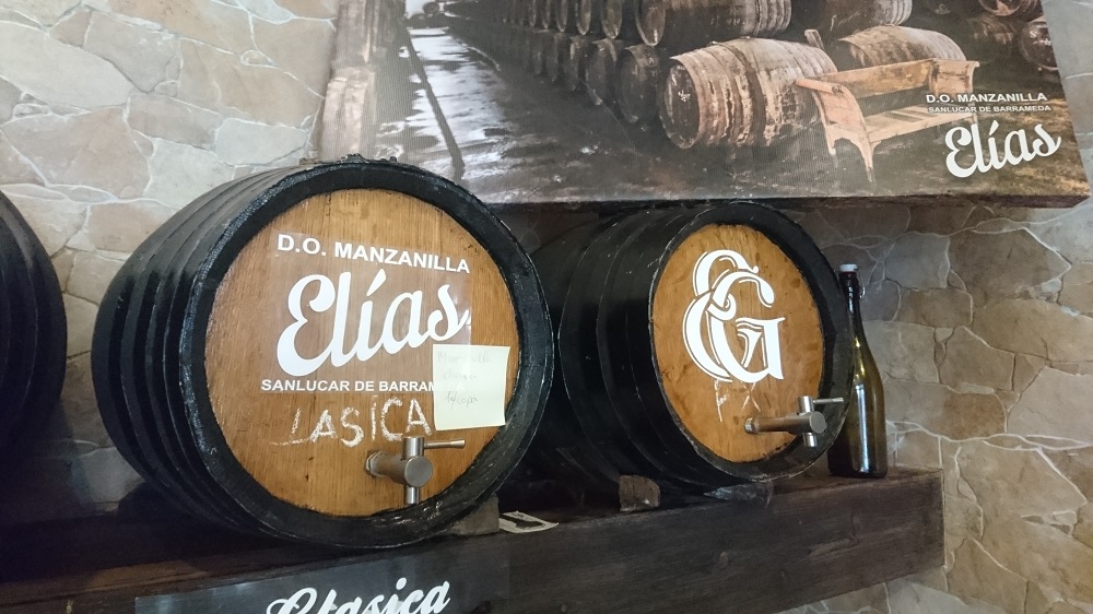 Vino de Sanlucar de Barrameda en la Quesería Cañada del Patriarca